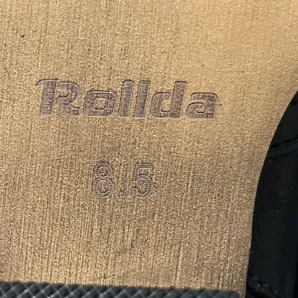 Rollda Women's Western Cowboy Fashion Boots Black US Size 8.5 Embroidered - Picture 8 of 11